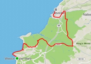 Three Piers Challenge route
